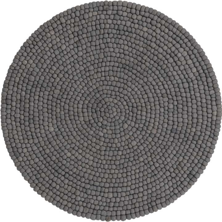 5' x 5' Felt Ball Wool Round Rug
