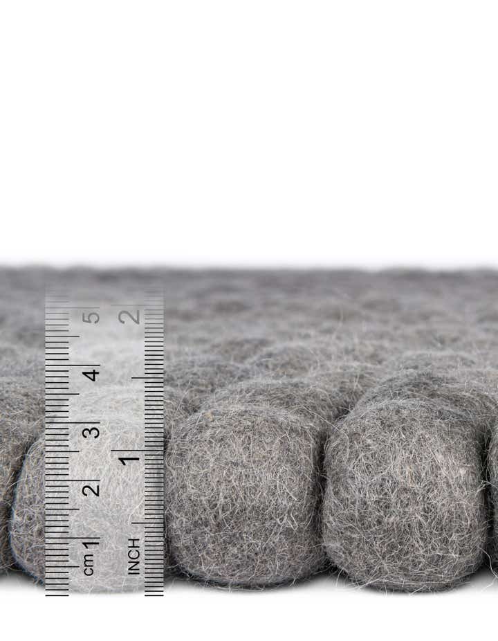 5' x 5' Felt Ball Wool Round Rug