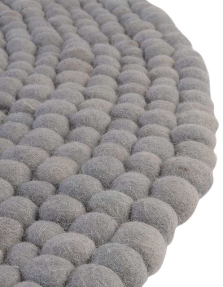 5' x 5' Felt Ball Wool Round Rug