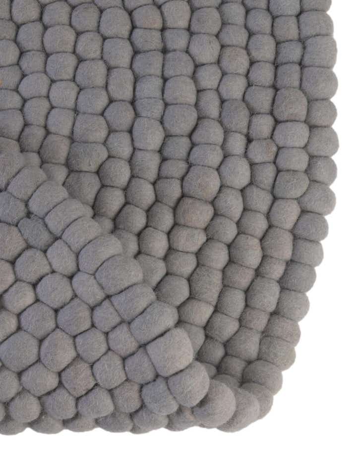 5' x 5' Felt Ball Wool Round Rug