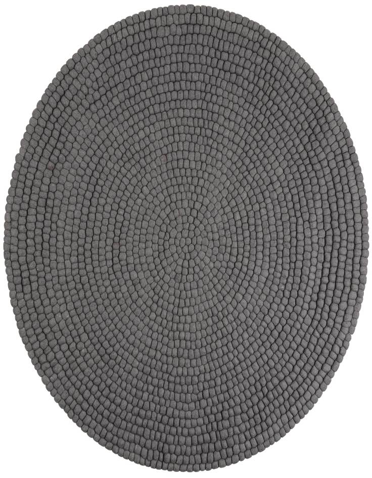 Detail image of 6' 1 x 6' 1 Felt Ball Wool Round Rug