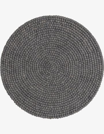 5' x 5' Felt Ball Wool Round Rug