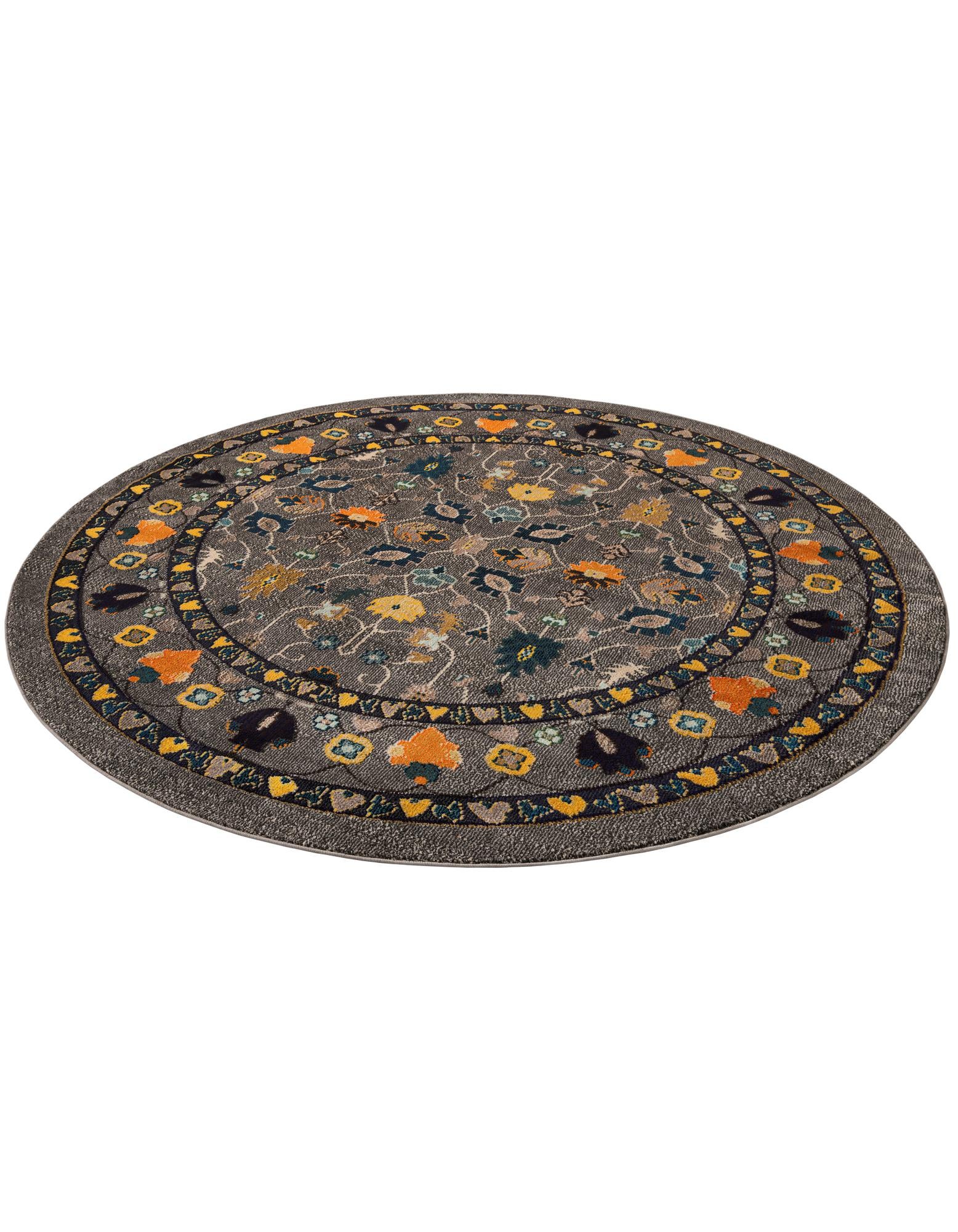 8' x 8' Washable Fleur Round Rug