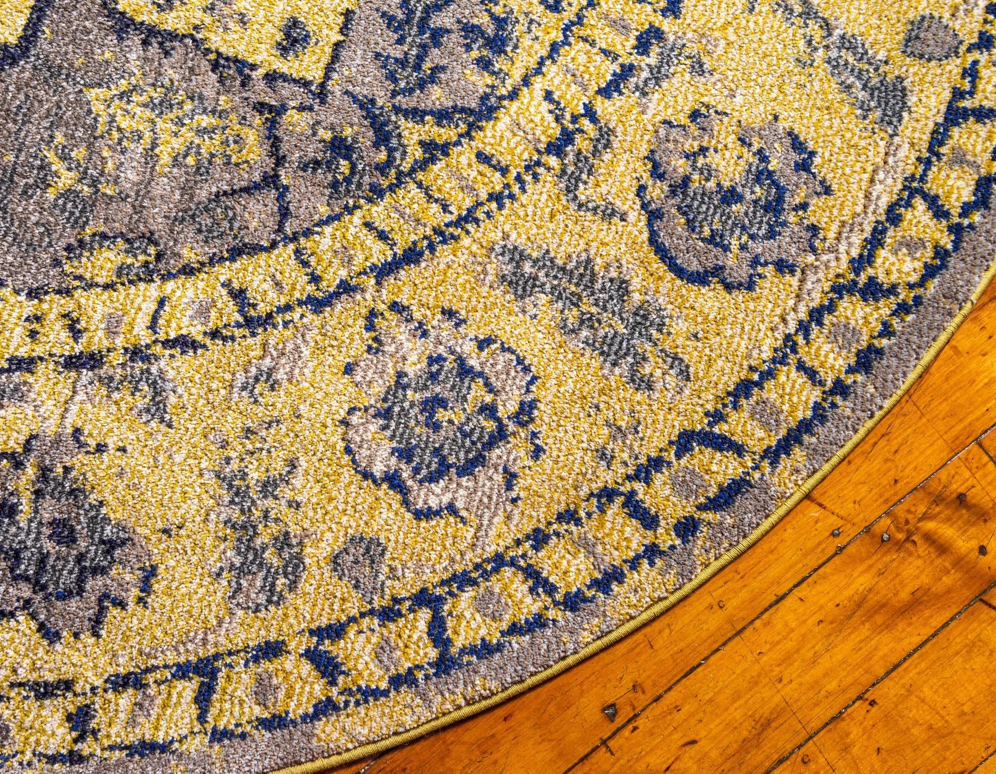 8' x 8' Washable Fleur Round Rug