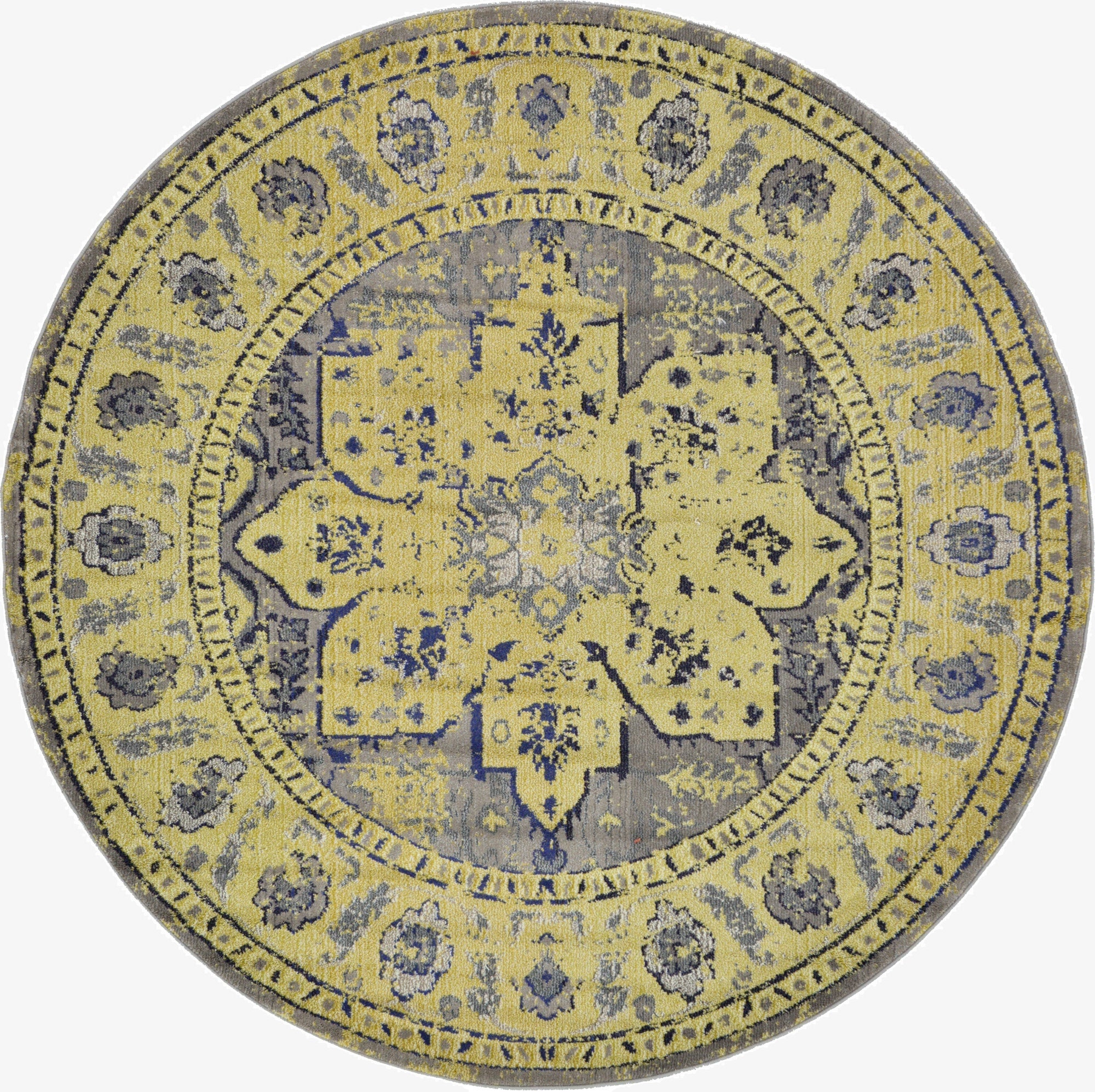 8' x 8' Washable Fleur Round Rug