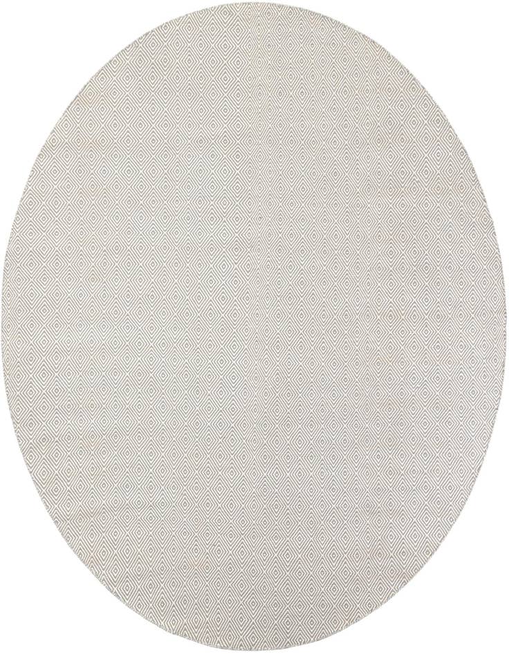 Detail image of 10' x 10' Hand Woven Geo Trellis Flatweave Round Rug