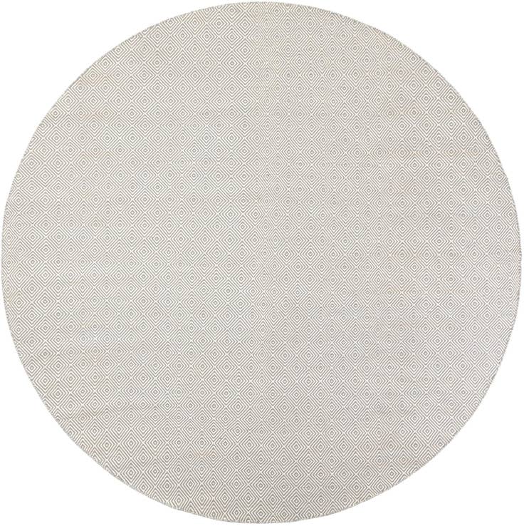 Detail image of 10' x 10' Hand Woven Geo Trellis Flatweave Round Rug