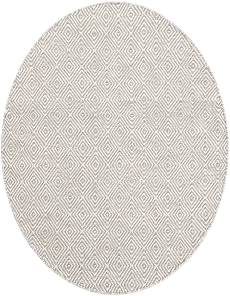 Detail image of 4' 1 x 4' 1 Hand Woven Geo Trellis Flatweave Round Rug