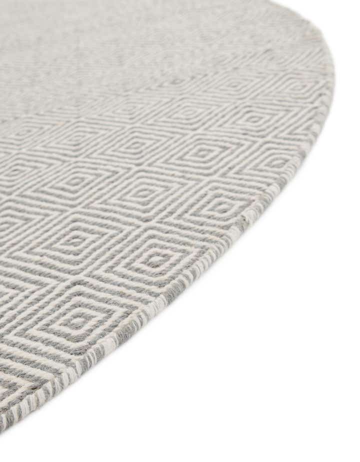 10' x 10' Hand Woven Geo Trellis Flatweave Round Rug