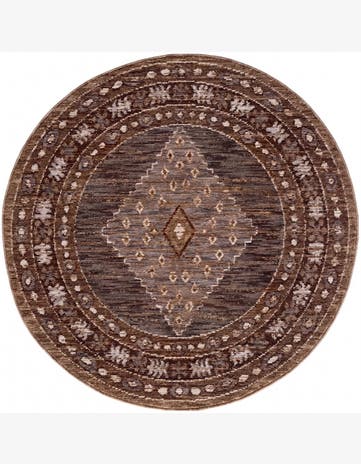 Gray Grand Tradition Round Rug