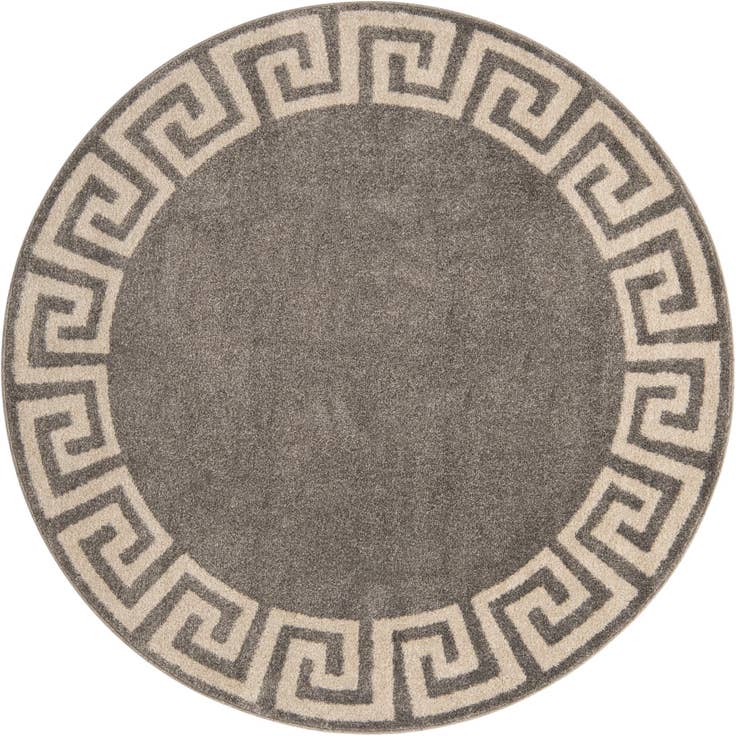 Detail image of 6' x 6' Greek Key Round Rug