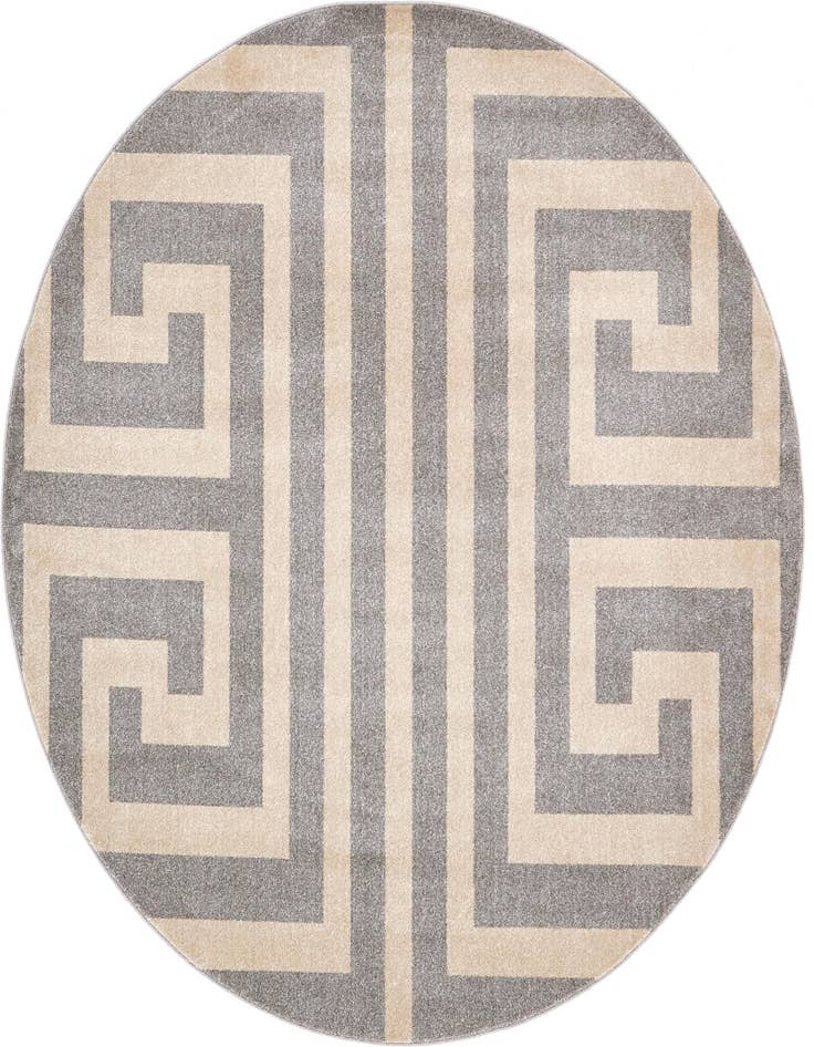 Detail image of 7' 10 x 7' 10 Greek Key Round Rug