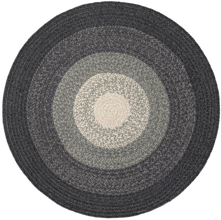 Detail image of 3' 1 x 3' 1 Handmade Hand Braided Wool Round Rug
