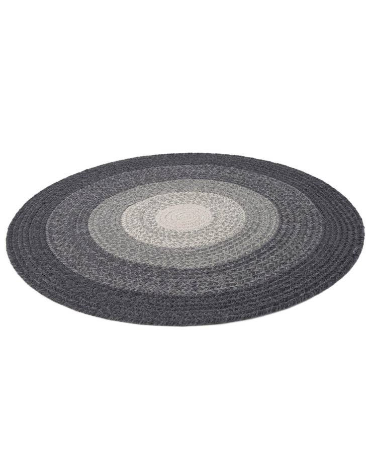 Detail image of 3' 1 x 3' 1  Hand Hand Braided Wool Round Rug