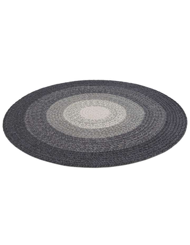 3' 1 x 3' 1 Handmade Hand Braided Wool Round Rug