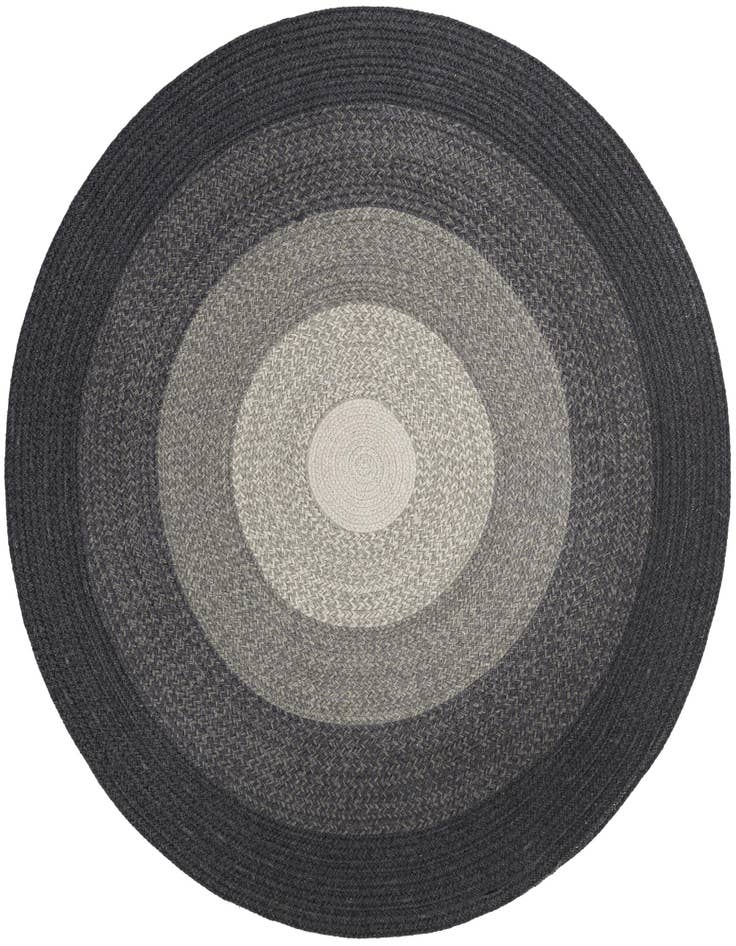 Detail image of 5' 1 x 5' 1 Hand Braided Wool Round Rug