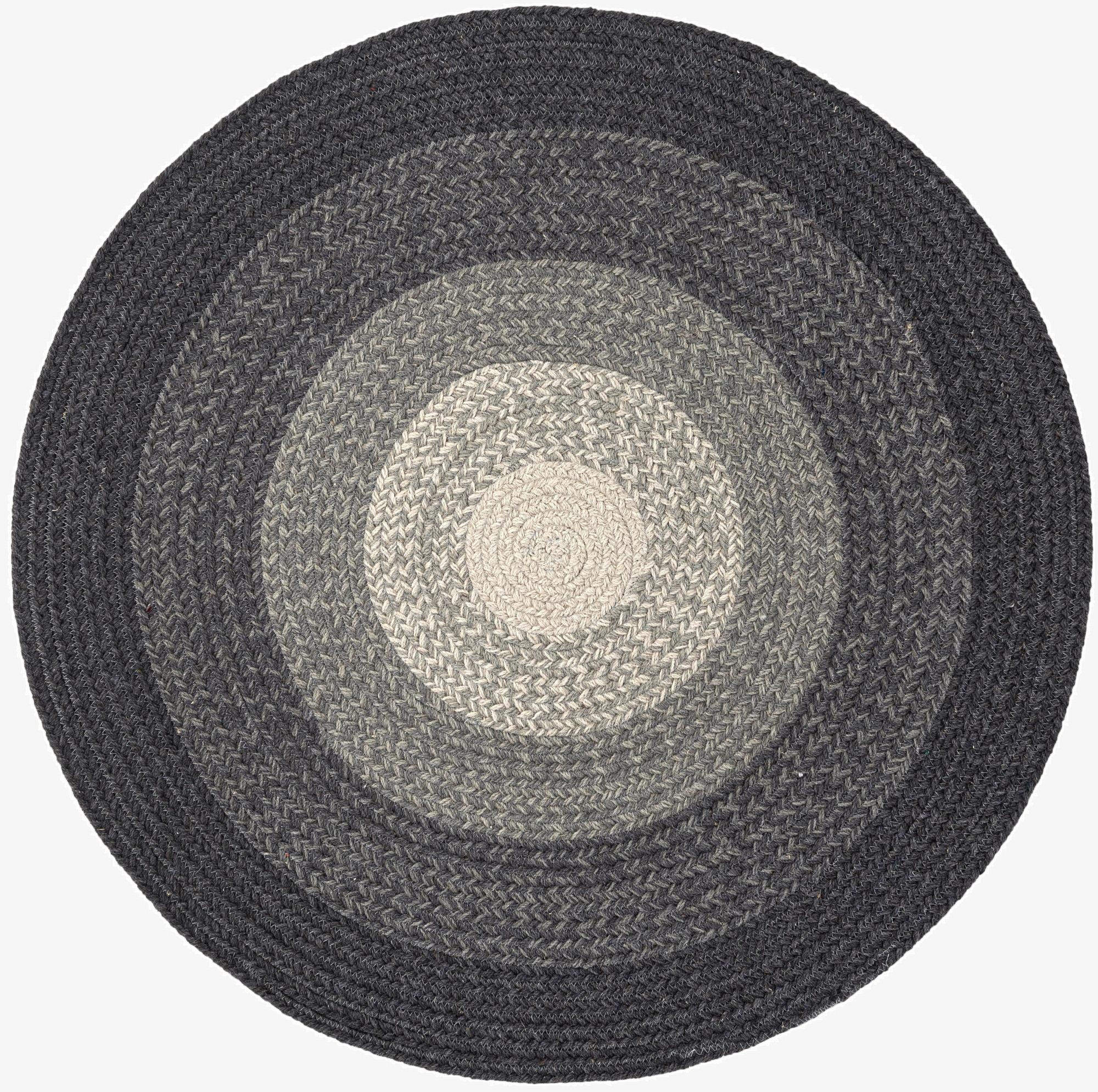 3' 1 x 3' 1  Hand Hand Braided Wool Round Rug