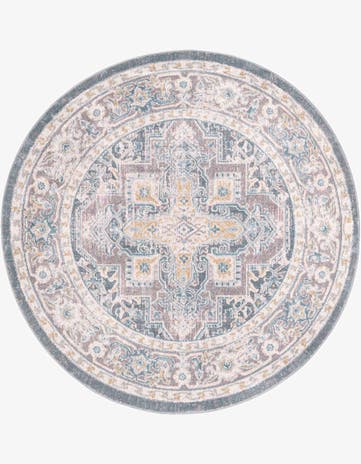 Gray Havana Round Rug