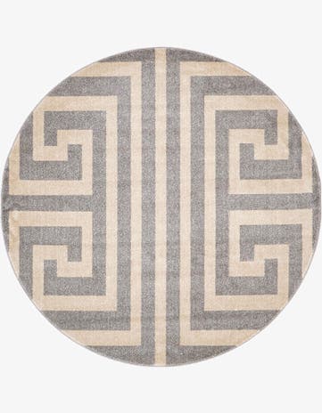 Gray Hera Round Rug