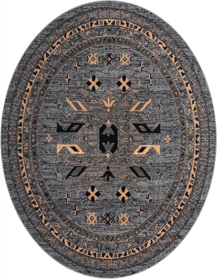 Detail image of 7' 10 x 7' 10 Heriz Design Round Rug