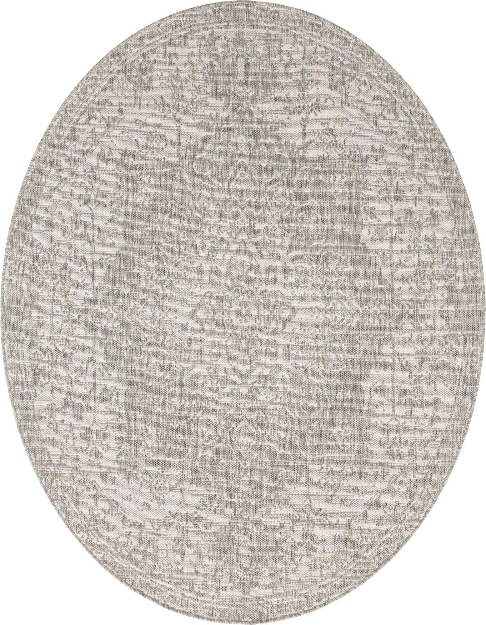 6' 7 x 6' 7 Easy-Clean Jill Zarin Dubai Indoor / Outdoor Round Rug