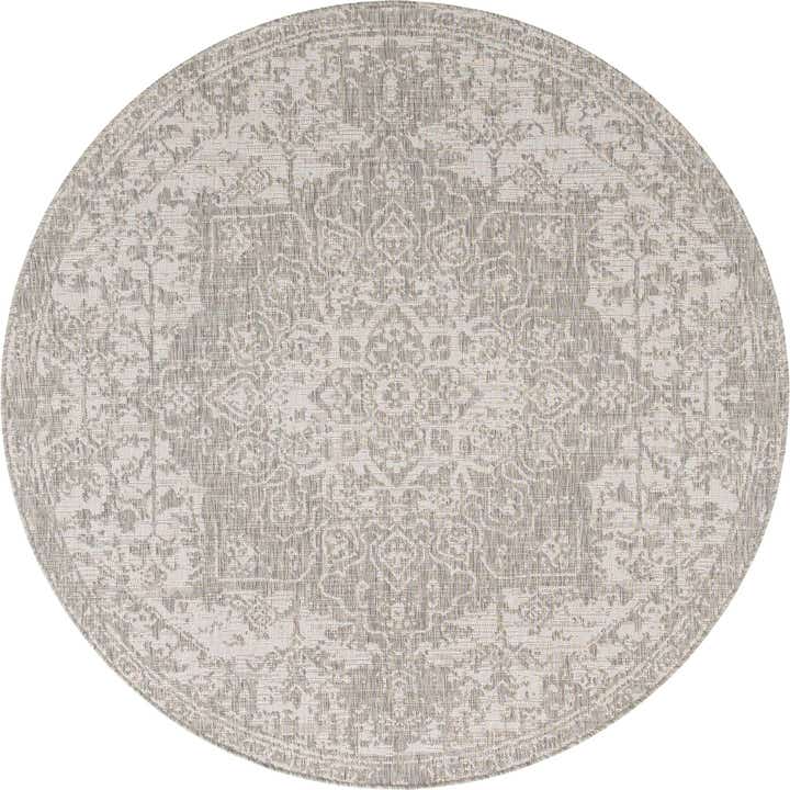 6' 7 x 6' 7 Easy-Clean Jill Zarin Dubai Indoor / Outdoor Round Rug