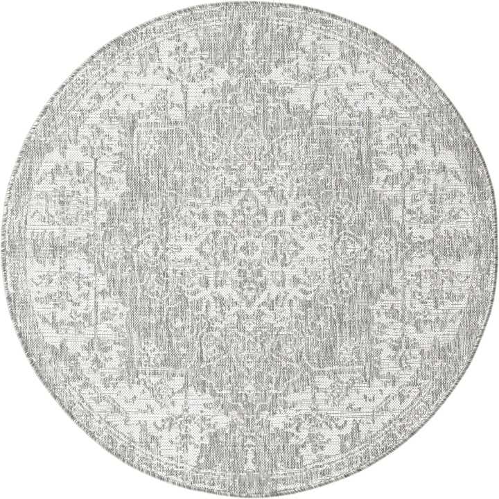 4' x 4' Easy-Clean Jill Zarin Dubai Indoor / Outdoor Round Rug