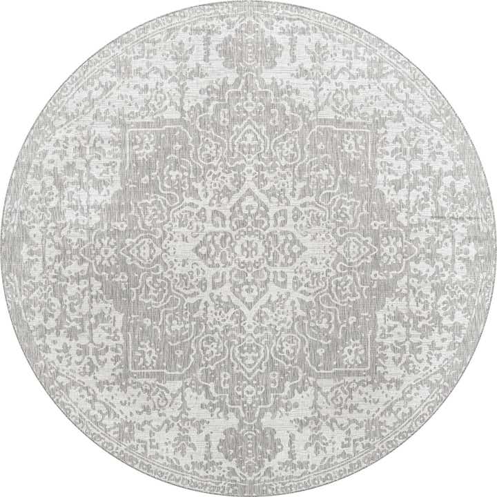 10' 8 x 10' 8 Easy-Clean Jill Zarin Dubai Indoor / Outdoor Round Rug