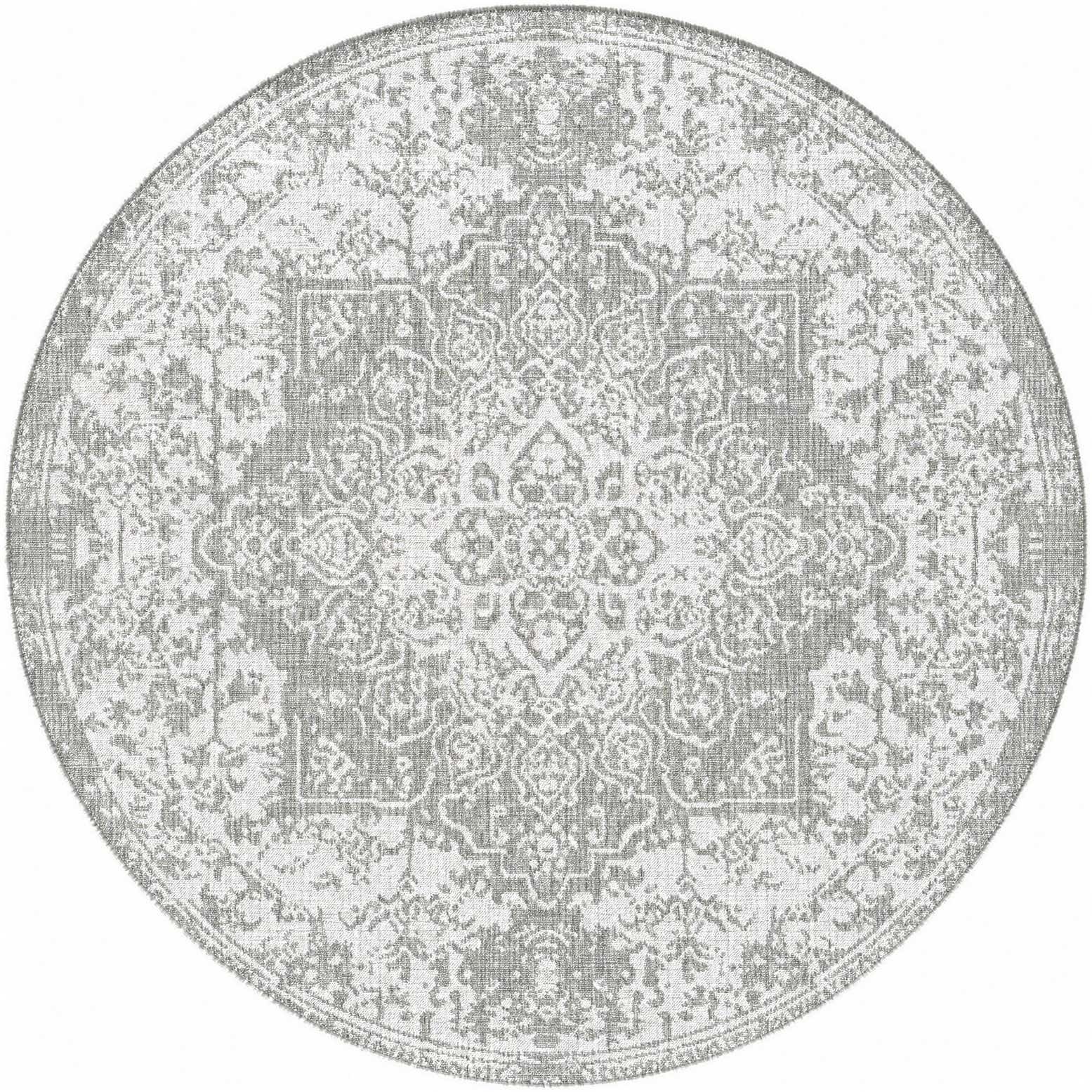 7' x 7' Easy-Clean Jill Zarin Indoor / Outdoor Round Rug