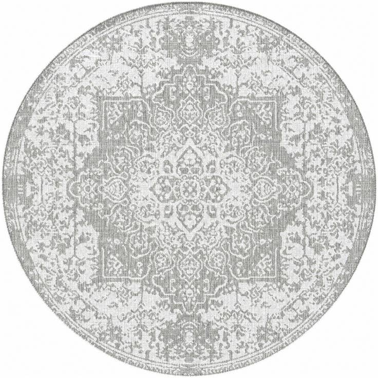 Detail image of 7' x 7' Easy-Clean Jill Zarin Indoor / Outdoor Round Rug