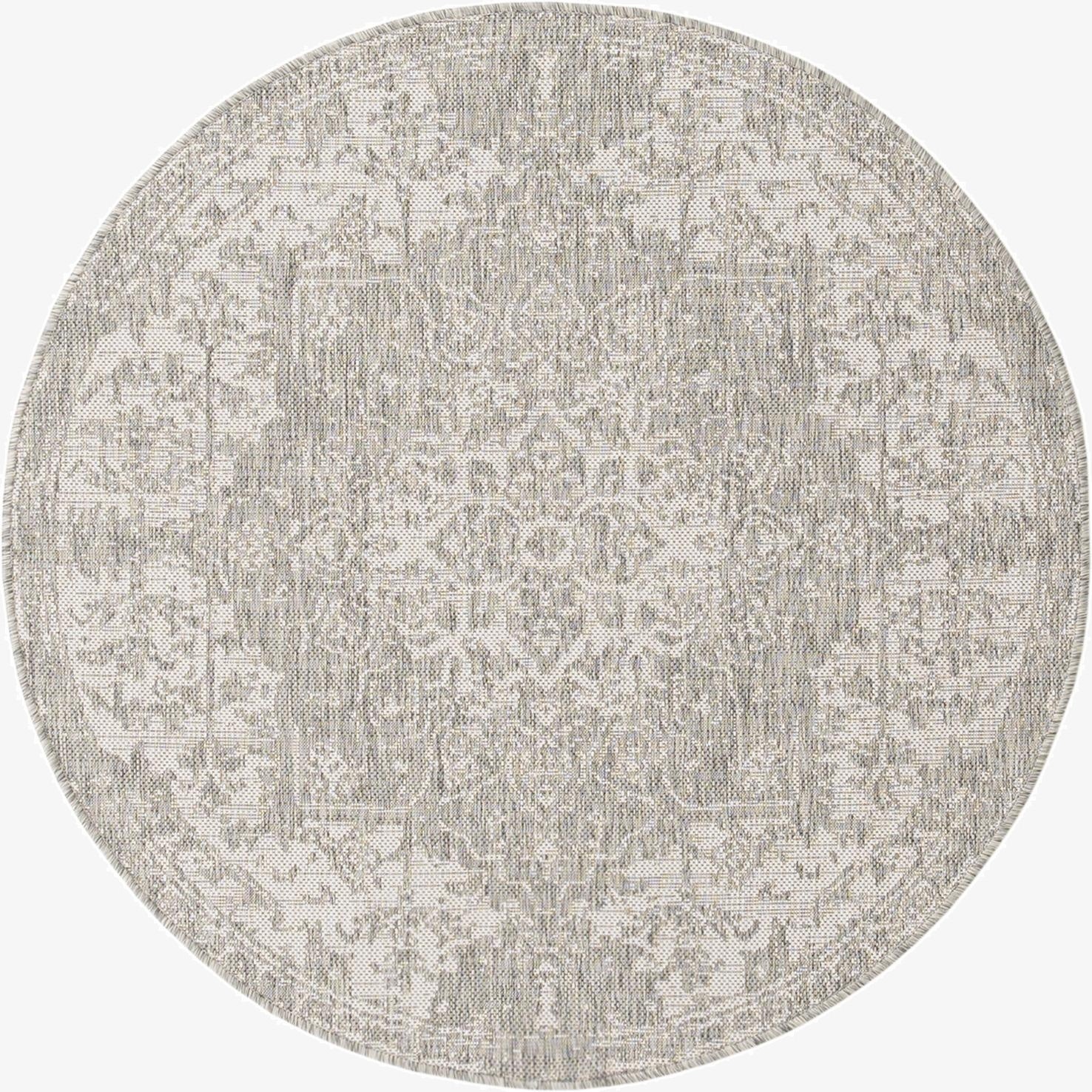 Primary image 4' x 4'  Washable Jill Zarin Dubai Indoor / Outdoor Round Rug