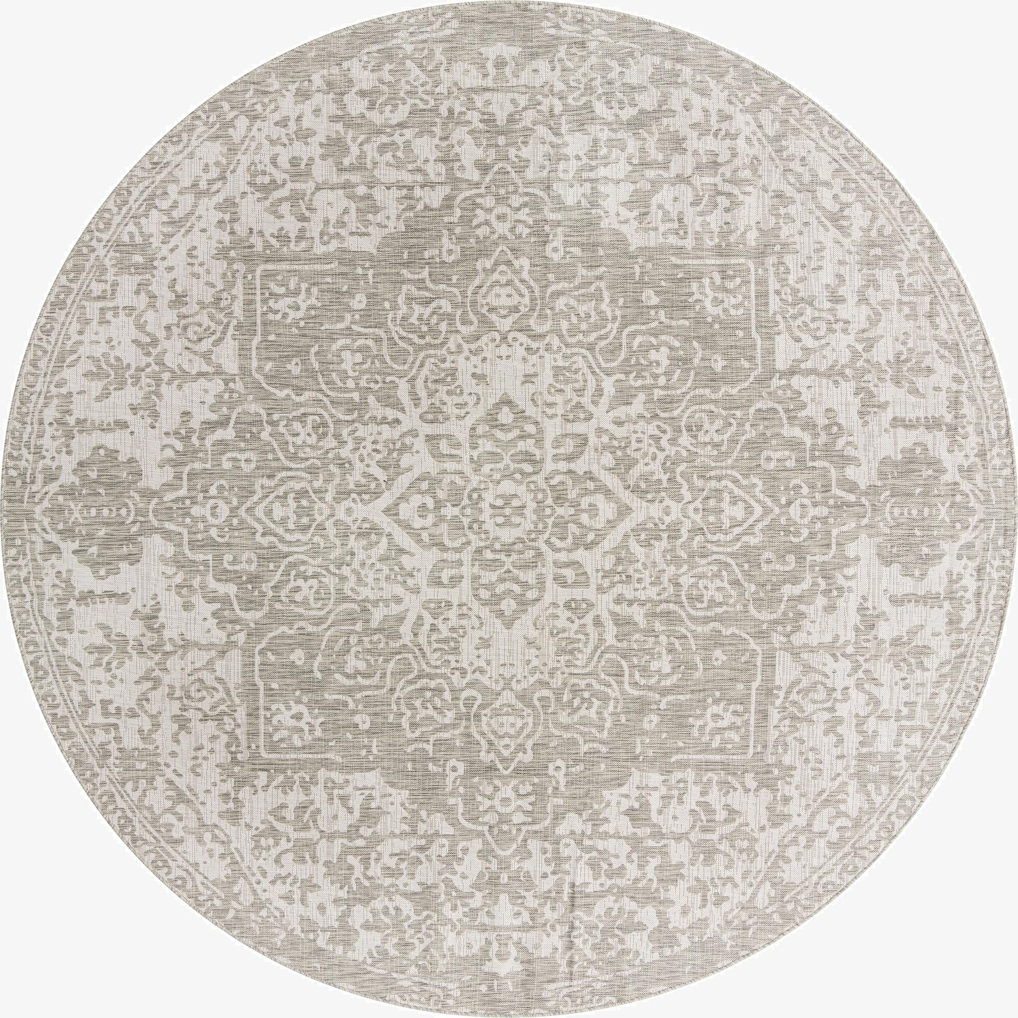 Primary image 10' 8 x 10' 8  Washable Jill Zarin Dubai Indoor / Outdoor Round Rug