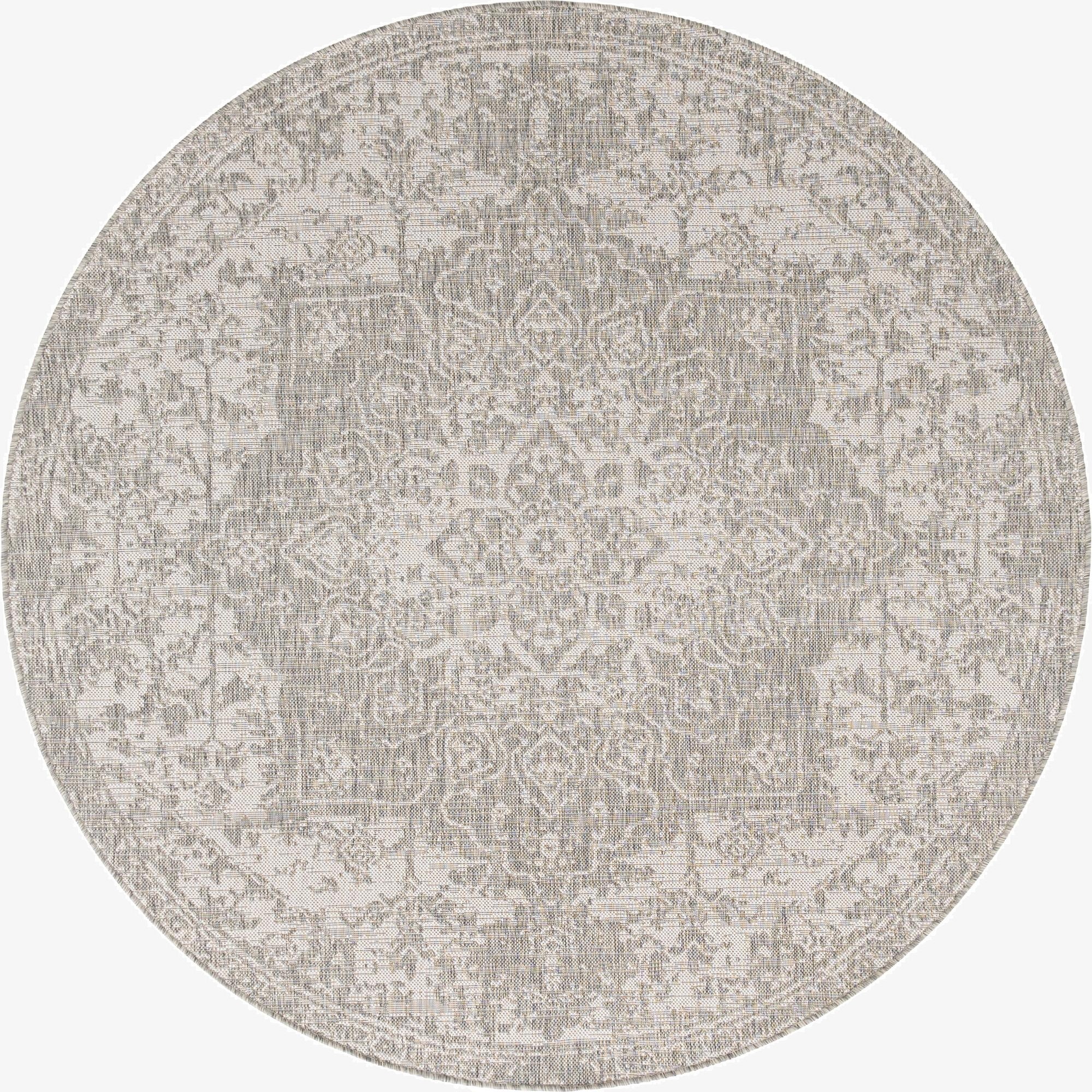 Primary image 6' 7 x 6' 7  Washable Jill Zarin Dubai Indoor / Outdoor Round Rug