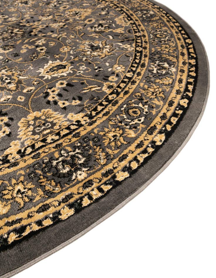 Detail image of 4' x 4' Kashan Design Round Rug