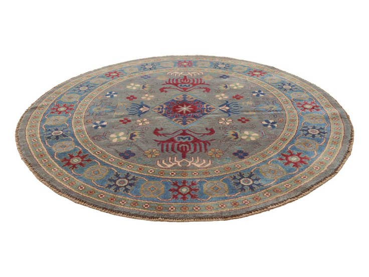 Detail image of 5' 9 x 5' 10 Hand Knotted Kazak Round Rug
