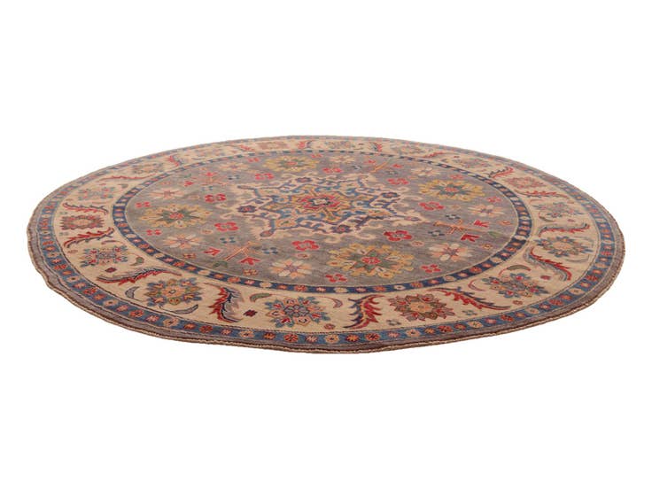 Detail image of 8' 1 x 8' 3 Hand Knotted Kazak Round Rug