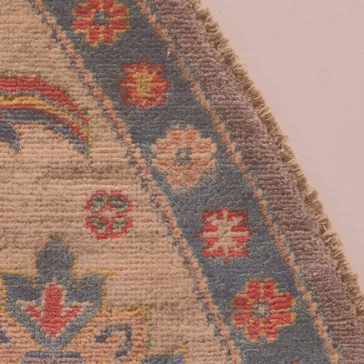 Detail image of 8' 1 x 8' 3 Hand Knotted Kazak Round Rug