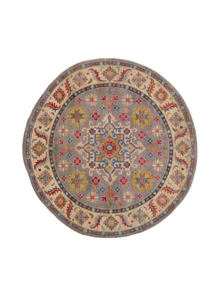 8' 1 x 8' 3 Hand Knotted Kazak Round Rug