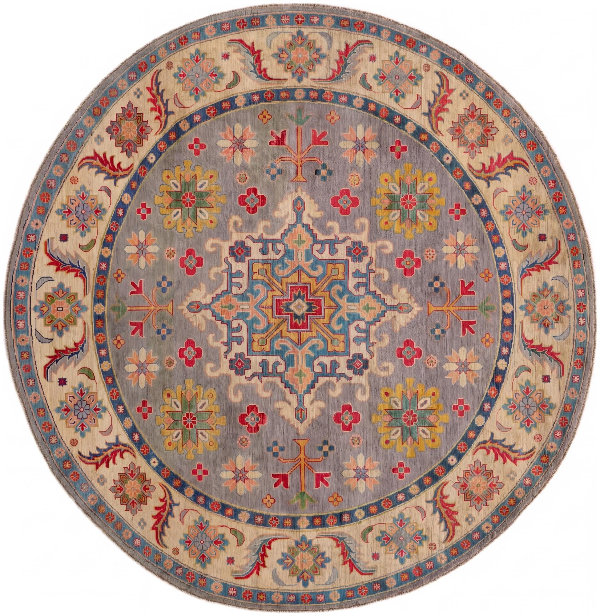 8' 1 x 8' 3 Hand Knotted Kazak Round Rug