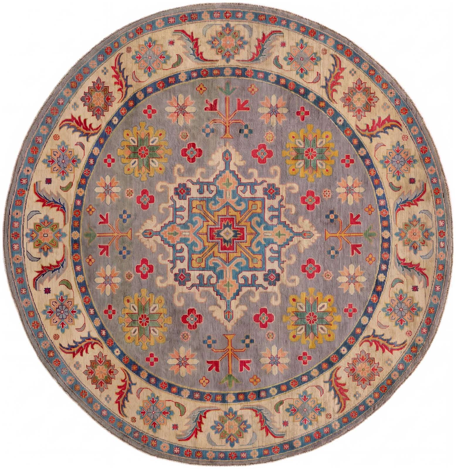 8' 1 x 8' 3 Hand Knotted Kazak Round Rug