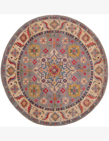 8' 1 x 8' 3 Hand Knotted Kazak Round Rug
