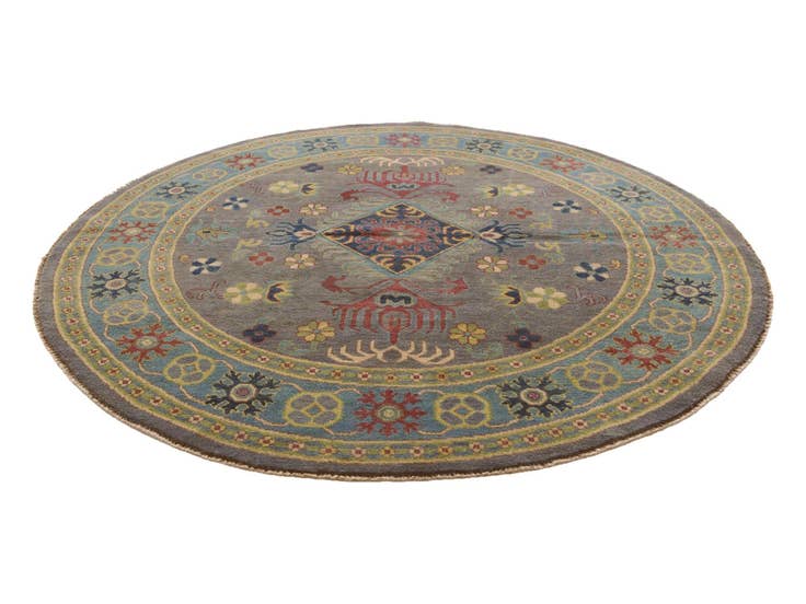 Detail image of 5' 9 x 5' 10 Hand Knotted Kazak Round Rug