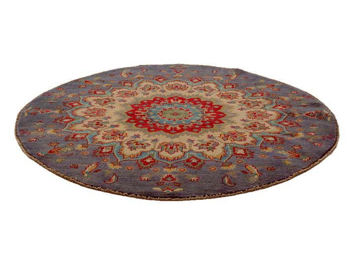 4' 7 x 4' 11 Hand Knotted Kazak Round Rug