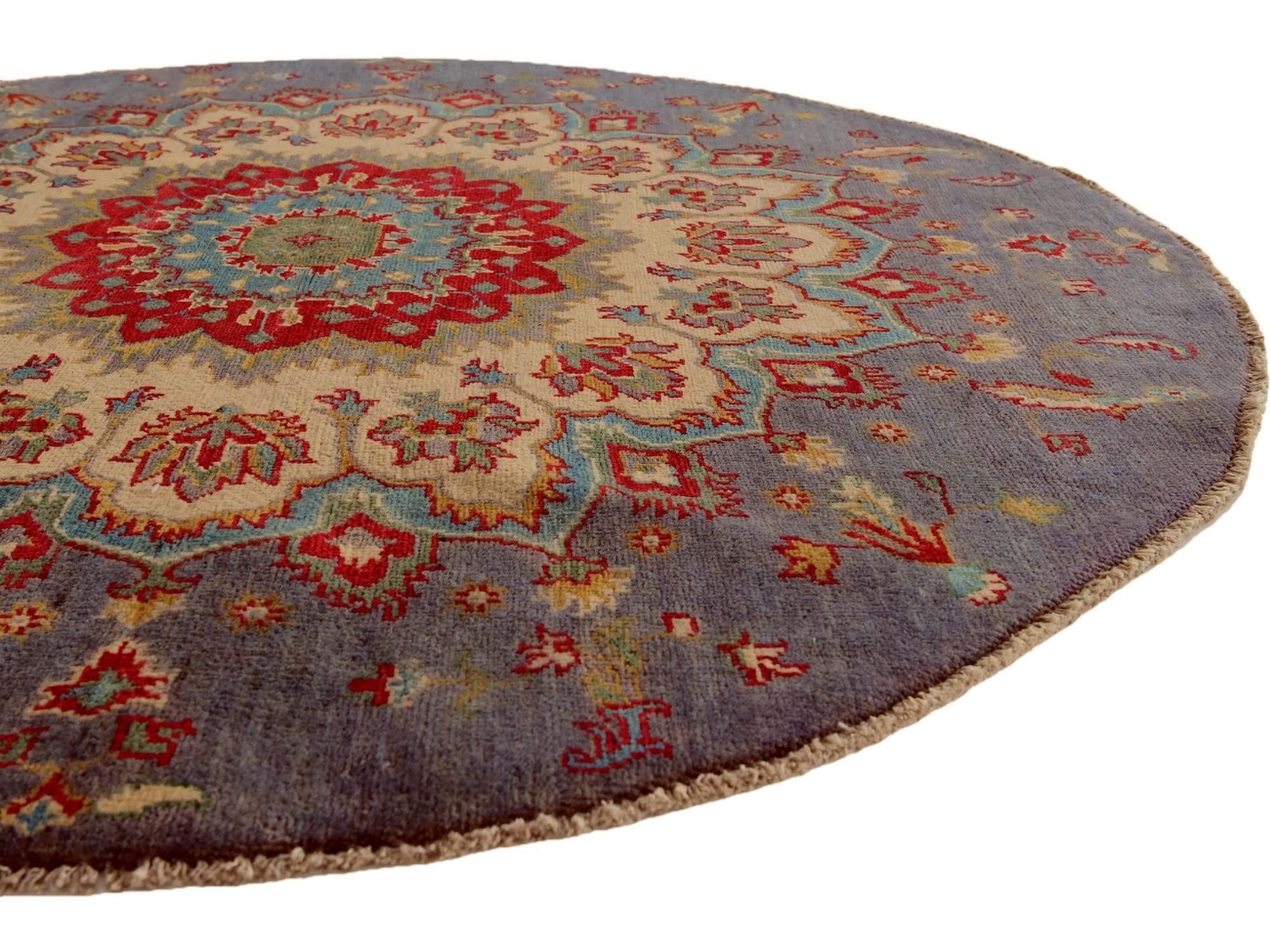 4' 7 x 4' 11 Hand Knotted Kazak Round Rug