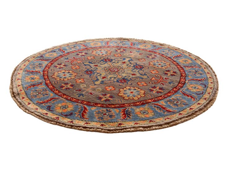 Detail image of 3' 3 x 3' 4 Hand Knotted Kazak Round Rug