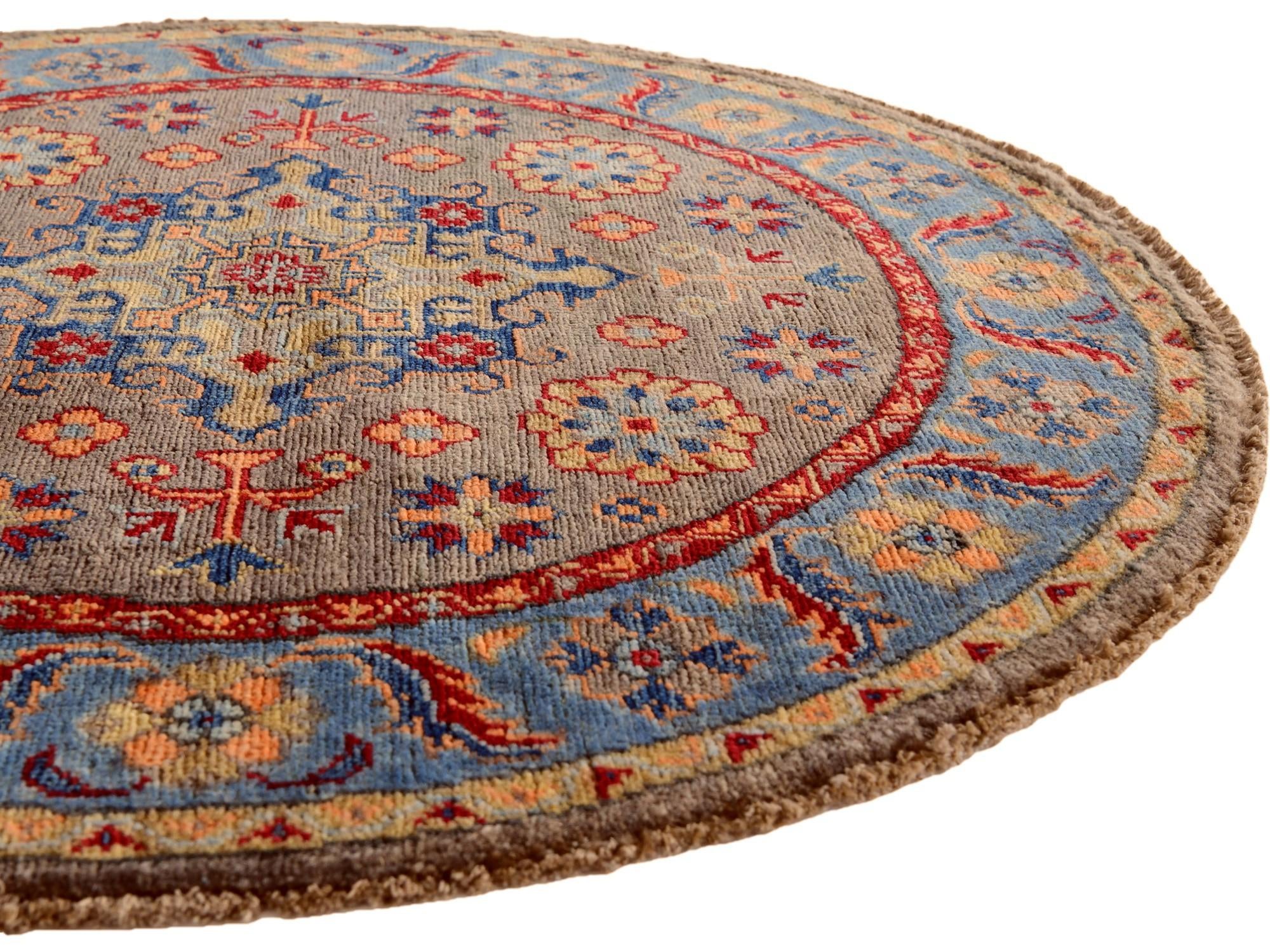 3' 3 x 3' 4 Hand Knotted Kazak Round Rug