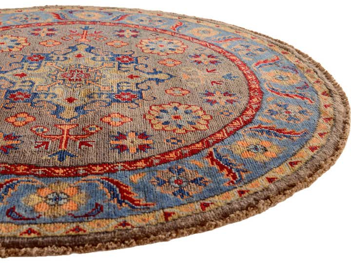 3' 3 x 3' 4 Hand Knotted Kazak Round Rug