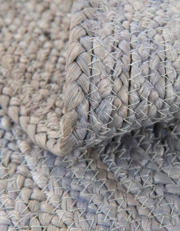 Detail image of 5' 1 x 5' 1 Hand Braided Kids Braided Jute Round Rug