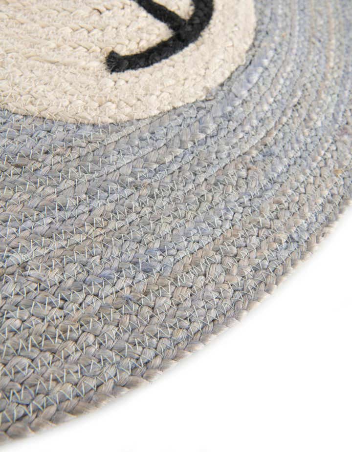 6' 1 x 6' 1 Hand Braided Kids Braided Jute Round Rug
