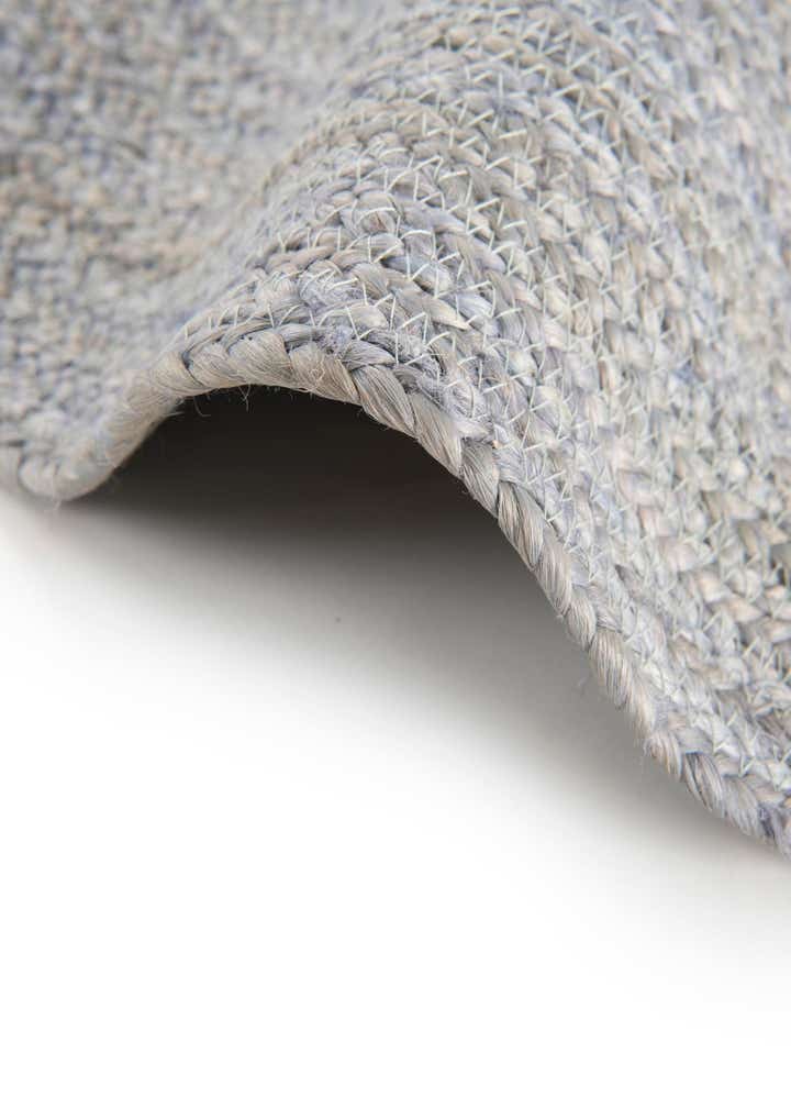 5' 1 x 5' 1 Hand Braided Kids Braided Jute Round Rug